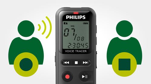 Voice-activation function for hands-free recording