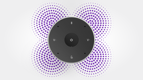 360° recording with high-quality 4-array microphone for clear meeting recordings