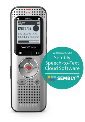 VoiceTracer Audio Recorder with Sembly Speech-to-Text Cloud Software