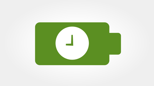 Rechargeable Li-ion polymer battery for extra-long recording